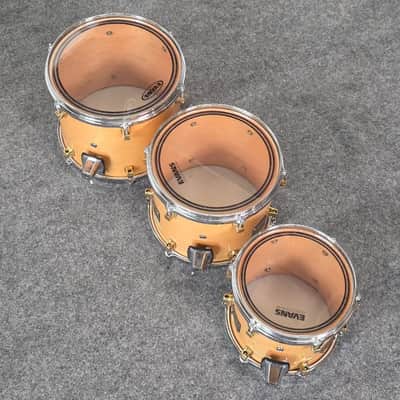 Used Yamaha Maple Custom Drum Set Natural Gloss w/Gold Hardware MIJ - Very Good image 15