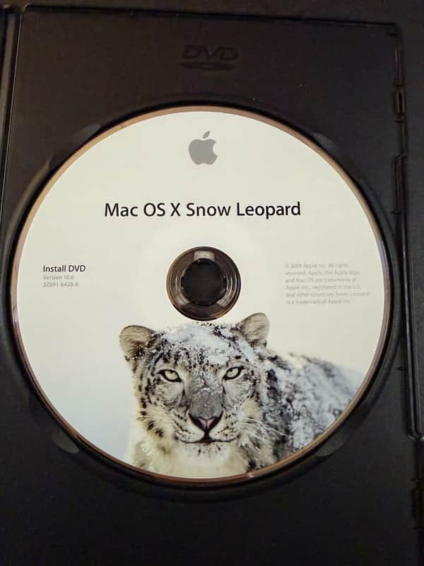 Apple Snow Leopard Mac OS X 10.6.xx Operation System Disc MUSIC DAW w/ case OEM image 1
