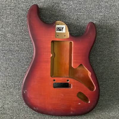 Red Burst Tiger Maple Top Stratocaster Strat Style Guitar Body image 1