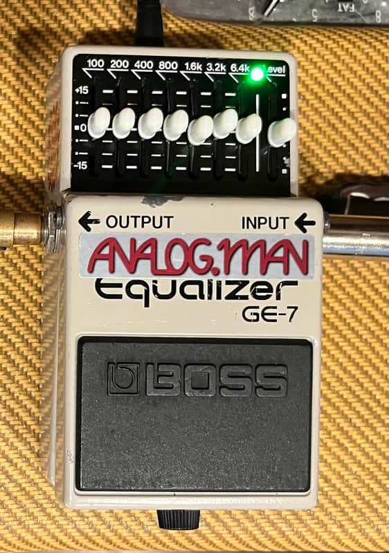 Analogman Pro Modded Boss GE-7 Equalizer MADE in JAPAN w/ Green LED image 1