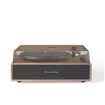Crosley CR6046A 2-Speed Stave Turntable Record Player - Walnut and Gold-NEW image 10