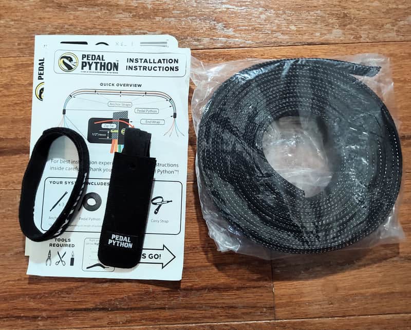 Pedal Python Cable snake 20 Foot  Black image 1