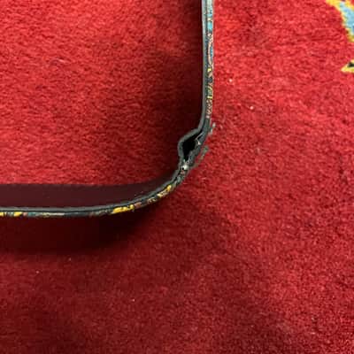 Bobby lee Black blue orange paisley noscratch guitar strap 1960s image 6