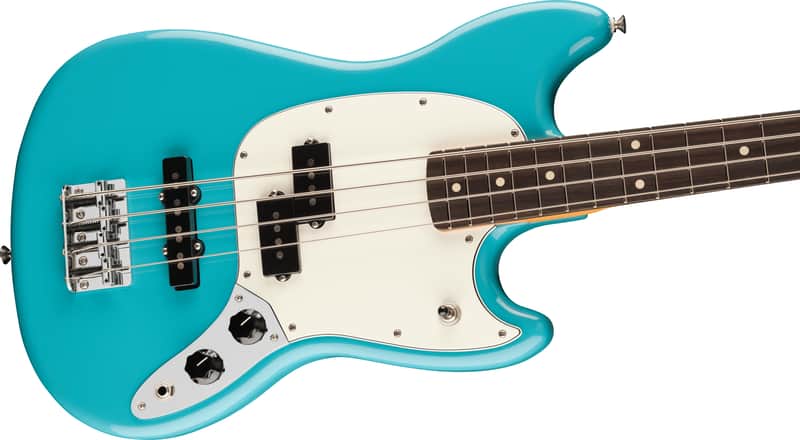 Fender Player II Mustang Bass PJ Rosewood Fingerboard Aquatone Blue image 1