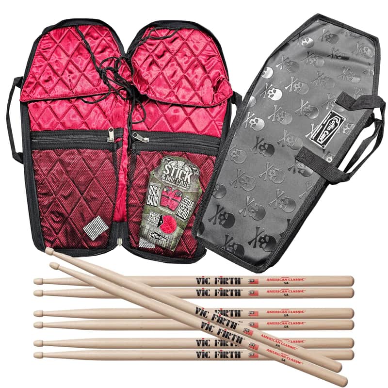 Vic Firth 5A Drum Sticks Hickory 4 Pairs With Coffin Stick Case Offer! image 1