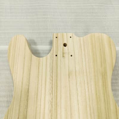 Unfinished Paulownia Wood Guitar Tele Style Body, String Through Bridge image 11