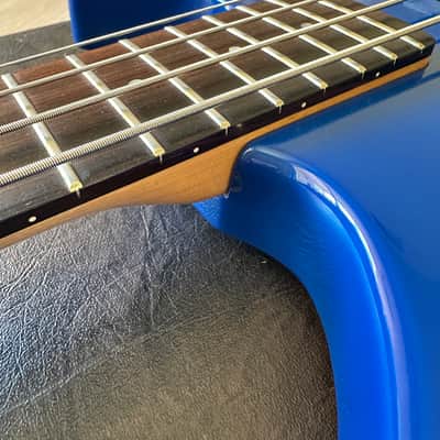 1986 Guild Pilot Bass Guitar SB-604 Blue Active EMGS W/OHSC image 17