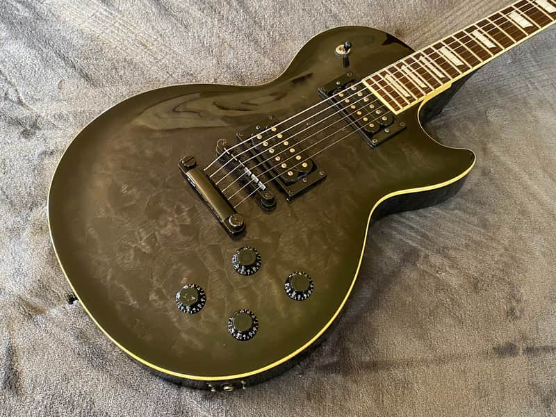1999 Epiphone  Les Paul Limited Edition Quilt Top Translucent Black Made in Korea (MIK) - Free Pro Setup image 1