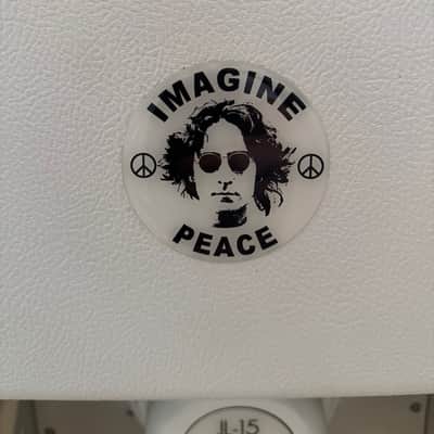 Fargen Fargen Amps FJLA John Lennon Limited Edition Artist 15W 1x12 Tube Guitar Combo 2012 - White with licensed print of John Lennon art image 8