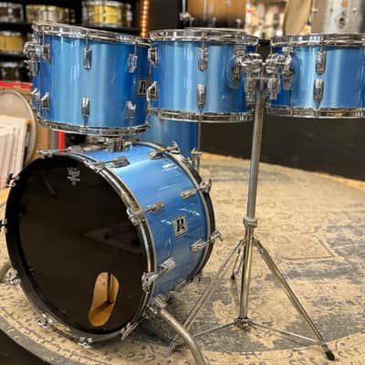 Rogers XP8 Six Piece Drum Set - 1980s - Blue Mist image 4
