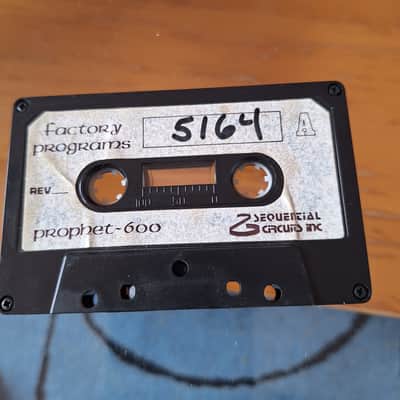 Sequential Prophet 600 Factory Patches Data Cassette image 1