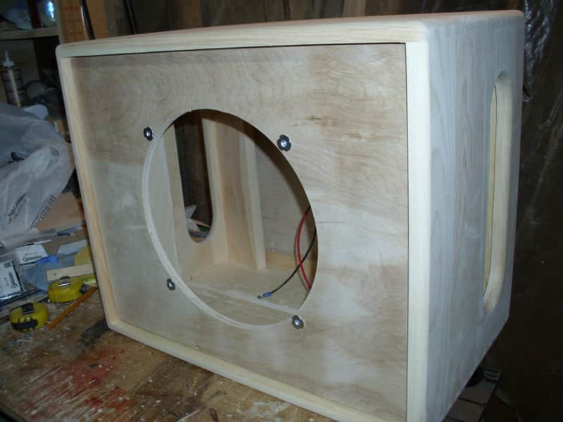 TRM 3D112U 3 Dim. side vented pine 112 unfinished guitar cabinet DIY. image 1