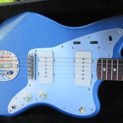 Jazzmaster Guitar 60s Style Handmade Lightweight P90 Custom Lake Placid Blue Rainbow Flake Nitro image 12