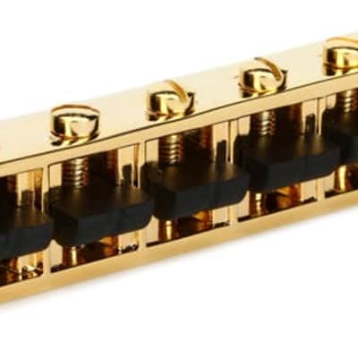 Graph Tech PS-8863-G0 ResoMax NV2 6mm Tune-o-matic Bridge with String Saver Saddles - Gold image 2
