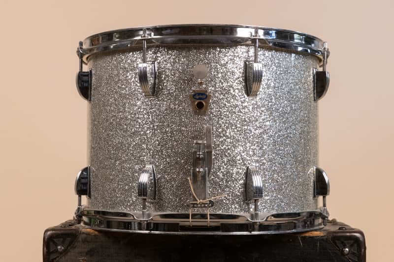1960s Ludwig 10x14 Silver Sparkle Super Classic Parade Drum image 1