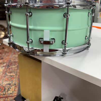 Pork Pie Seafoam Green 14x6.5” Aluminum Snare Drum image 4