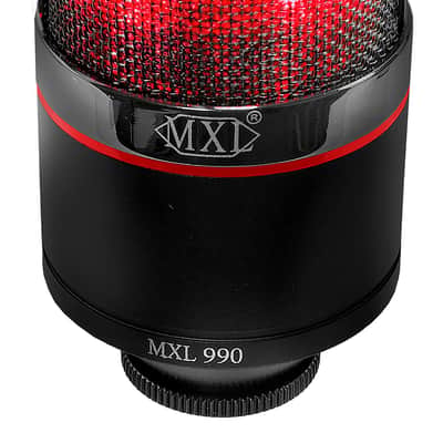 MXL 990 Condenser Microphone for Podcasting, Singing, Home Studio Recording, Gaming & Streaming | Red LED Lights | XLR | Large Diaphragm (Blaze) image 6