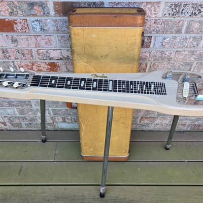 Vintage 1957 Fender Studio Deluxe Six Lap Steel Guitar w/ Original Tweed Hardshell Case, Legs! image 2