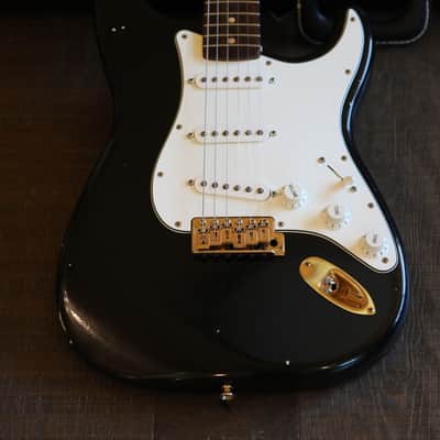 2015 Mario Martin S-Style Factory Relic Black SSS Electric Guitar + Hard Case image 2