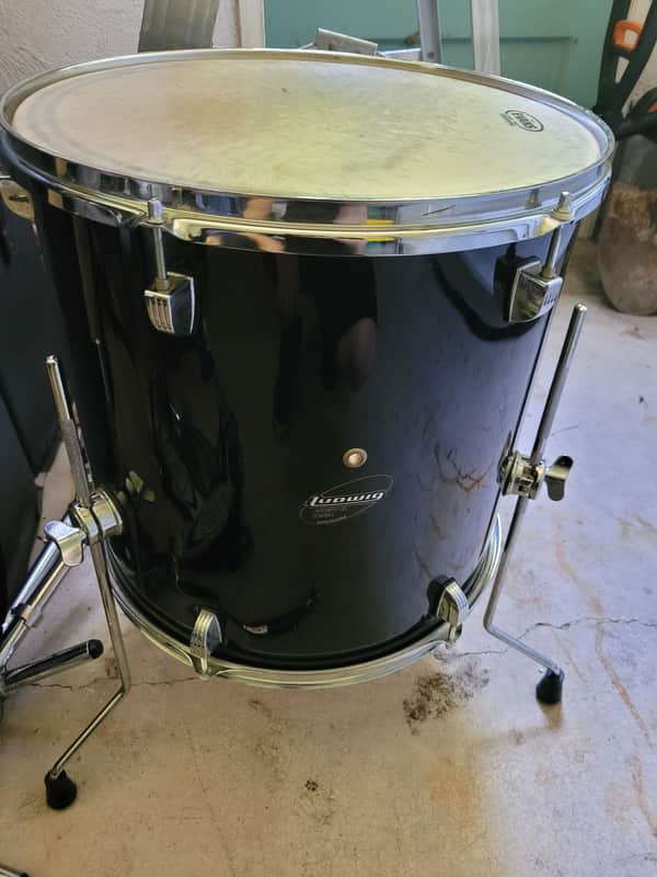 Ludwig Accent Custom cs BLACK 16x16 Floor Tom image 1