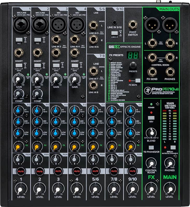 Mackie "ProFX10v3" 10-CHANNEL PROFESSIONAL ANALOG MIXER WITH USB imagen 1