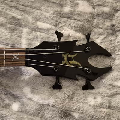 Halo Hellion Custom Bass - 4-String - Flying V - Black and Red Trim - Hellfire Bass image 7