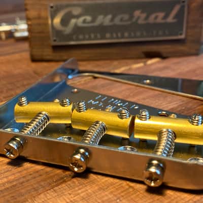 General Vintage Tone  Telecaster Bridge plate Fender and GVT Custom made Pure brass compensated sadd image 7