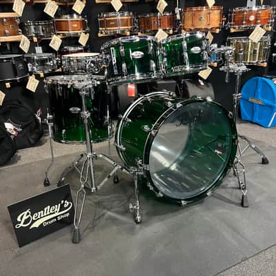 ~LIMITED EDITION~ Pearl CRB524P/C754 Crystal Beat Acrylic 4-Piece 10/12/16/22" Drum Set Kit in Emerald Glass image 7