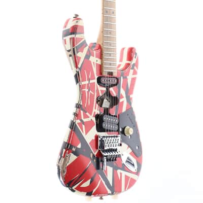 EVH Striped Series Frankenstein Frankie Red/White/Black Stripes Relic [EVH2003568] (09/18) image 8