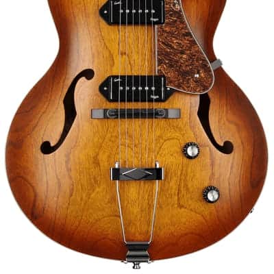 Godin 5th Avenue CW Kingpin II P90 Hollowbody Electric Guitar - Cognac Burst image 2