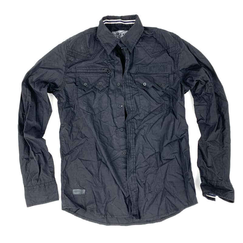 Affliction Black Premium Button Down Shirt Owned by Kiko Loureiro | Reverb The Netherlands Affliction Black Premium Button Down Shirt Owned by Kiko Loureiro | Reverb The Netherlands