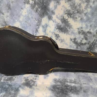 Vintage RARE 1959 1960 Gibson Black Gold Ess and Ess J45 J50 Hard Shell Guitar Case image 2