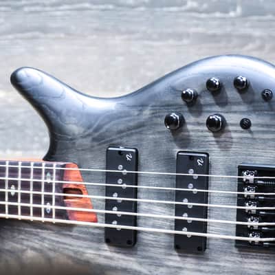 Ibanez SR605E Standard Black Stained Burst Nordstrand Big Break Pickups Electric Bass image 4