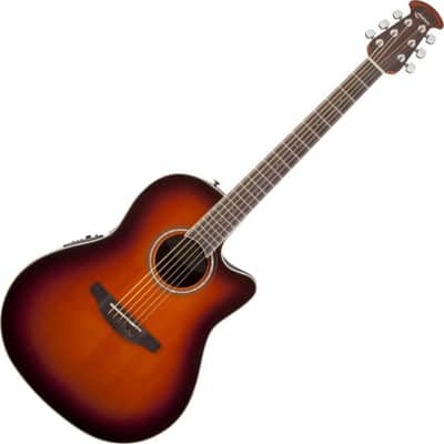 Ovation Celebrity Standard Mid Depth Acoustic-Electric Guitar, Sunburst w/ Gig Bag and Guitar Stand image 2