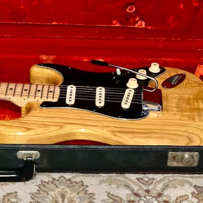 Nice 1977 Fender Stratocaster  Natural with Maple Fretboard , Great Player Includes Pro Setup & Original Hard Shell Case ! image 21
