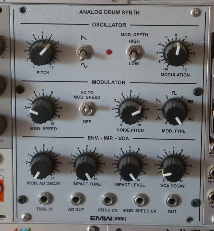 EMW Analog Drum Synth Eurorack Module Drum Synthesizer Drum Machine image 1