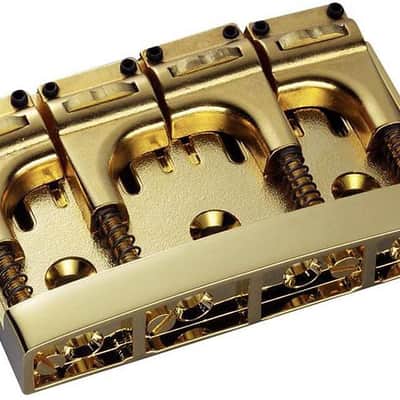 Schaller 3D-4P 4 String Polyphonic Midi Piezo Bass Bridge Gold image 2