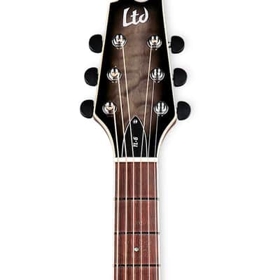 ESP LTD TL-6 Acoustic Electric Guitar. Quilted Maple Charcoal Burst image 6
