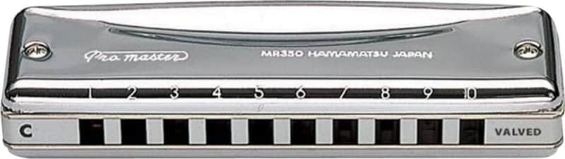 Suzuki Promaster Valved Deluxe 10 Hole Diatonic Harmonica Key D - MR-350V-D image 1
