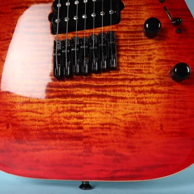 Lipe Virtuoso 7 Fanned Fret Curly Maple Seven String Electric Guitar Fireburst image 16