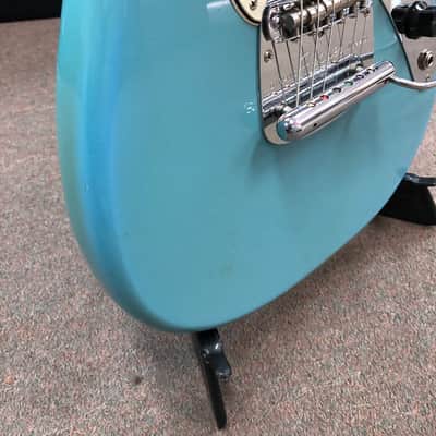 1966 Fender Mustang Guitar Daphne Blue w/ Rosewood Fretboard image 12