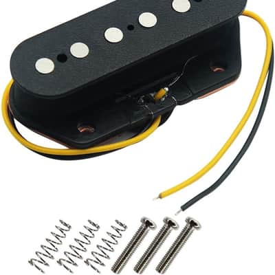 Alnico 5 Guitar Pickups TL Bridge Pickup w/Neck Pickup (Black) for TL Style Guitar Pickups Part image 2