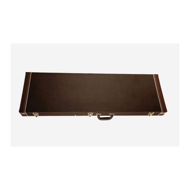 Electric Bass Guitar Hard Case – Brown Vinyl, Plush Interior, Pro-Level Protection image 1
