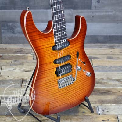 Tom Anderson Angel with Hardshell Case - Fire Burst with Binding image 9