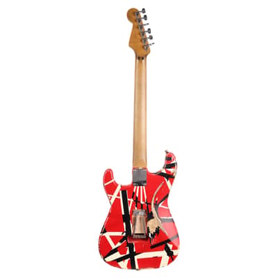 EVH Striped Series Frankie Red/White/Black Relic 2021 image 3