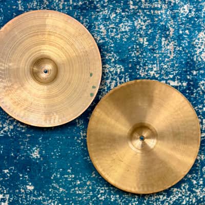 15” 1975 Paiste 2002 BLACK LABEL Hihats 961g 1130g Golden Patina! image 10