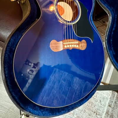1998 Gibson EC-10 Standard Acoustic/ Electric Beale Street Blue Lacquer image 22
