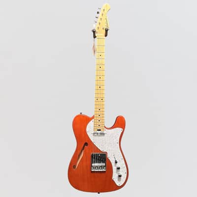 Aria TEG-TL Modern Classic Thinline Semi Hollow Tele Style Electric Guitar - Natural image 11