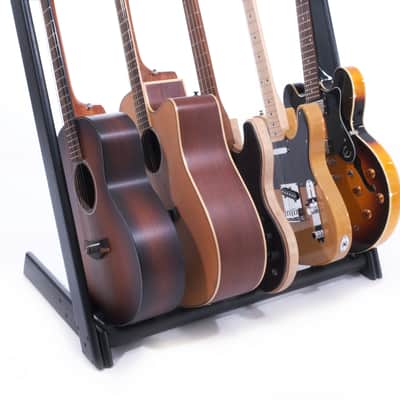 Ruach GR-2 Customisable 5 Way Guitar Rack and Holder for Guitars and Cases - Black image 3