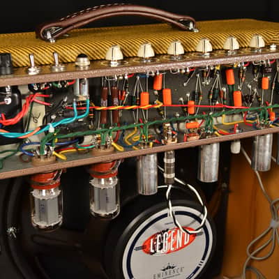 Victoria Regal Tweed 5-35 Watts Class A-Bifilar Output Transformer-Use One or Two Tubes in any 8 Pin Combination 1x15 Eminance Speaker-Accutronics Reverb Tank Interchangeable Tube Options without Bias Adjustments image 3